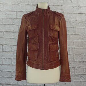 Vintage 90s Lucky Brand Goat Leather Jacket